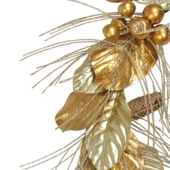 Sale Golden Treasures Glittered Berries and Pine Cone Artificial Christmas Wreath - 24-Inch, Unlit Unlit