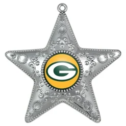 Outlet Green Bay Packers NFL Sports Collectors Series Silver Star Ornament Collectibles
