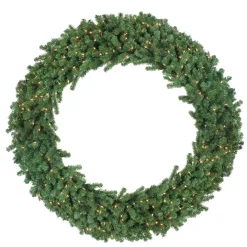 Discount Green Deluxe Windsor Pine Artificial Christmas Wreath - 72" - Clear Lights Pre Lit