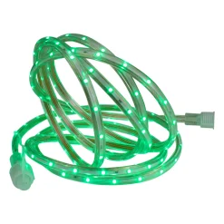 Clearance Green LED Outdoor Christmas Linear Tape Lighting - 30 ft Clear Tube Rope & Tape