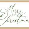 Green Merry Christmas 15.5" x 21.5" Framed Christmas Wall Decor Art Print Sign Poster in a Natural Wooden Frame with UV Acrylic and Hangers Wall