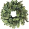 Hot Green Pine Artificial Christmas Wreath, 11.75-Inch, Unlit Unlit