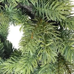 Hot Green Pine Artificial Christmas Wreath, 11.75-Inch, Unlit Unlit