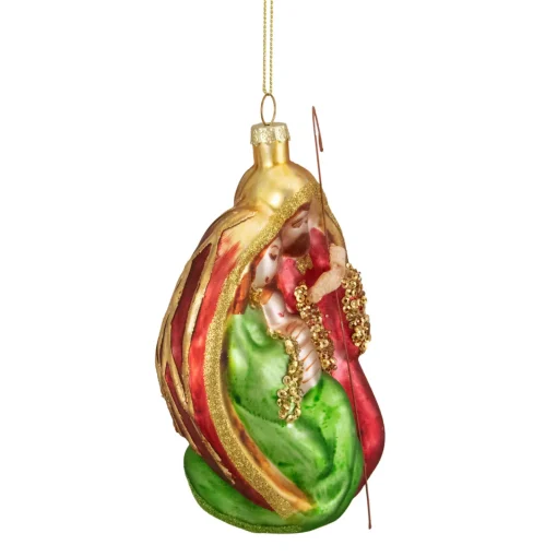 New Holy Family Glass Nativity Christmas Ornament - 6" Nativity & Religious