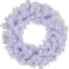 Hot Icy White Iridescent Spruce Artificial Christmas Wreath - 18-Inch, Unlit Unlit