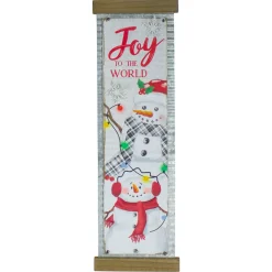 26-Inch Joy to the World Galvanized Christmas Wall Decor Wall