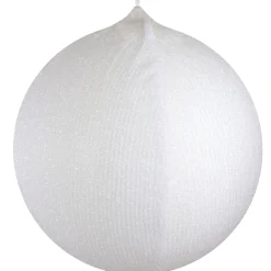 Clearance Inflatable Tinsel Christmas Ball Ornament Outdoor Decoration - 23.5" - White Inflatable