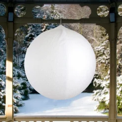 Clearance Inflatable Tinsel Christmas Ball Ornament Outdoor Decoration - 23.5" - White Inflatable