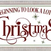 Outlet It's beginning to look A Lot Like Christmas 7.5" x 13.5" Framed Christmas Wall Decor Sign Poster in a White Wooden Frame with UV Acrylic and Hangers Wall