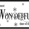 Discount It's the Most Wonderful Time of the Year Vintage 7.5" x 13.5" Framed Christmas Wall Decor Sign Poster in a Natural Wooden Frame with UV Acrylic Wall
