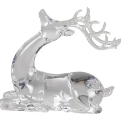 New Laying Acrylic Deer Christmas Decoration - 6.25
