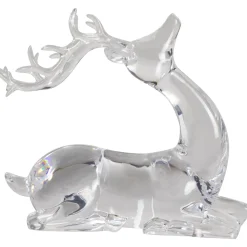 New Laying Acrylic Deer Christmas Decoration - 6.25