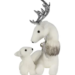 Outlet Laying Reindeer Mom and Calf Christmas Figurine - 11.5" Animals