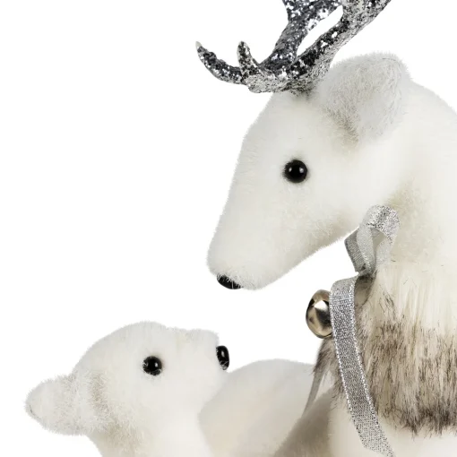 Outlet Laying Reindeer Mom and Calf Christmas Figurine - 11.5" Animals