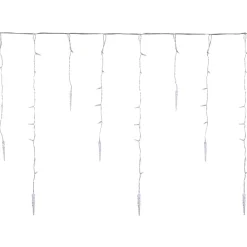 Best LED Ice Pillars Christmas Icicle Light Set - Pure White - 29' Clear Wire - 360ct Icicles