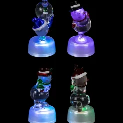 Hot LED Lighted Color Changing Snowmen Acrylic Christmas Decorations - 4.25