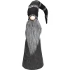 Sale LED Lighted Cone Gnome with Knitted Hat Christmas Figure - 37" - Black and Gray Gnomes