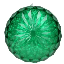 Online LED Lighted Crystal Sphere Outdoor Christmas Decoration - 6" - Green Novelty