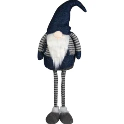 Hot LED Lighted Extendable Gnome Christmas Figure - 41" - Blue and Gray Gnomes