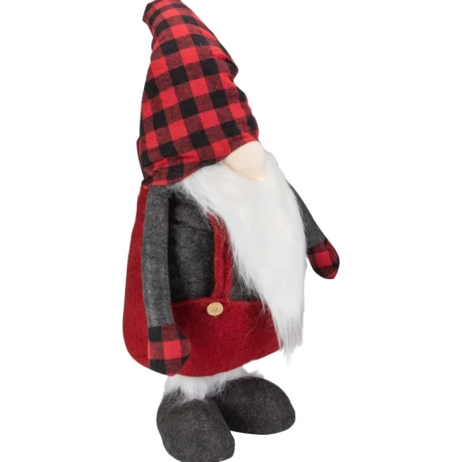 Outlet LED Lighted Extendable Plaid Gnome Christmas Figure - 41" Gnomes