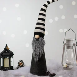 Best LED Lighted Gnome with Striped Hat Christmas Figure - 27" Gnomes