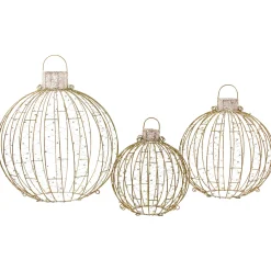 Outlet LED Lighted Hanging Ornaments Outdoor Christmas Decoration - Set of 3 Lighted