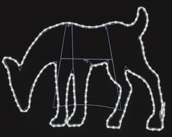 Discount LED Lighted Head Down Deer Outdoor Christmas Silhouette Decoration - 31" - Pure White Animals
