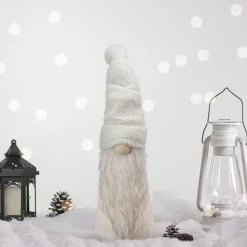 Best LED Lighted Knitted Gnome Christmas Figure - 20" - White Gnomes