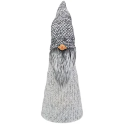 Outlet LED Lighted Knitted Gnome Christmas Decoration - 16" - Gray Gnomes