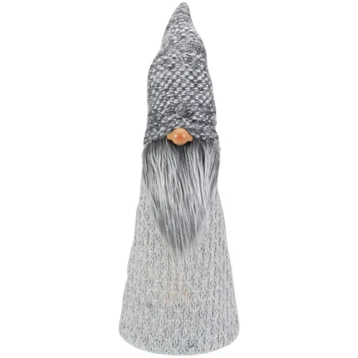 Outlet LED Lighted Knitted Gnome Christmas Decoration - 16" - Gray Gnomes