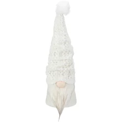 Sale LED Lighted Knitted Sweater Hat Gnome Christmas Figure - 15" - White Gnomes