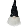 Hot LED Lighted Polka Dot Knit Hat Gnome Christmas Decoration - 10" - Black and White Gnomes