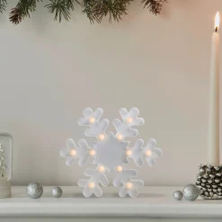 Sale LED Lighted Snowflake Christmas Marquee Sign - 9.5" - White Door