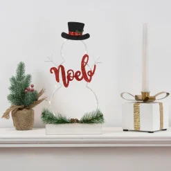 Sale LED Lighted Snowman Silhouette Christmas "Noel" Sign - 12.75" Snowmen