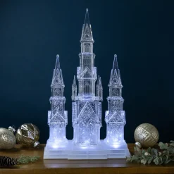 Clearance LED Lighted Winter Church Acrylic Christmas Decoration - 17.5" Building Sets