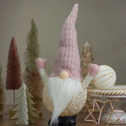 Sale LED Rattan Gnome Christmas Figure - 19" - Warm White Lights - Pink and White Gnomes