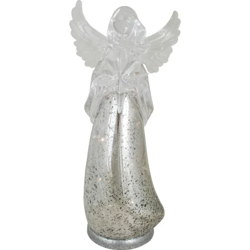 Outlet Lighted Angel Holding a Star Christmas Figurine - 13” Angels
