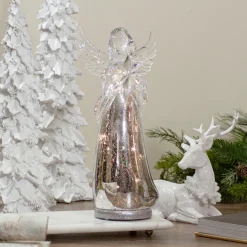 Outlet Lighted Angel Holding a Star Christmas Figurine - 13” Angels
