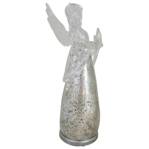 Outlet Lighted Angel Holding a Star Christmas Figurine - 13” Angels