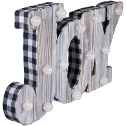 Sale Lighted 3D Wooden "JOY" Christmas Decoration - 14" Wall