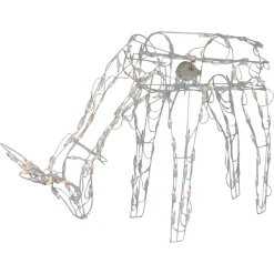 Best Lighted Feeding Reindeer Animated Outdoor Christmas Decoration - 42" - Clear Lights Animals