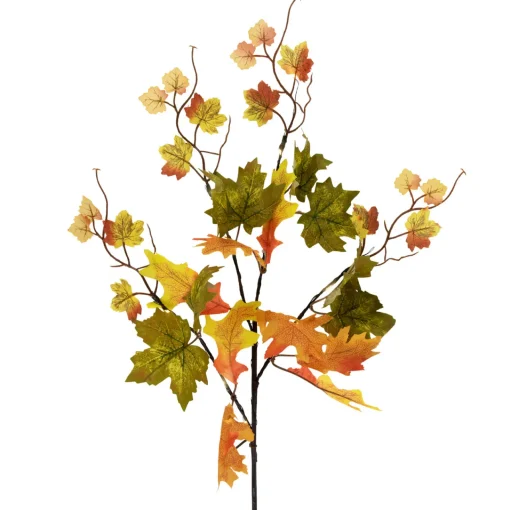 New Lighted Maple Leaves Fall Harvest Spray - 30" - Warm White Sprays, Picks & Branches