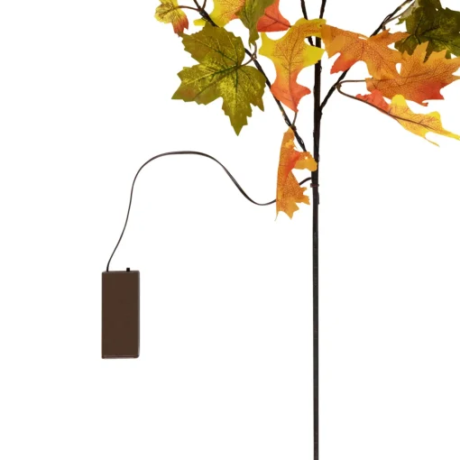 New Lighted Maple Leaves Fall Harvest Spray - 30" - Warm White Sprays, Picks & Branches