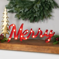 Sale Lighted "Merry" Christmas Decoration - 20.5" Wall