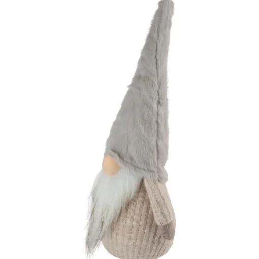 Clearance Lighted Nose and Plush Hat Christmas Gnome Decoration - 10" Gnomes
