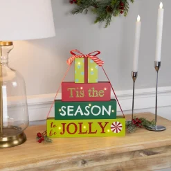 Sale Lighted "Tis The Season To Be Jolly" Christmas Decoration - 11.75" Wall