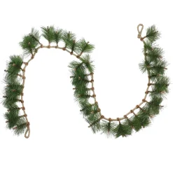 Sale Long Needle Pine and Rope Rustic Artificial Christmas Garland - 6' x 5" - Unlit Unlit