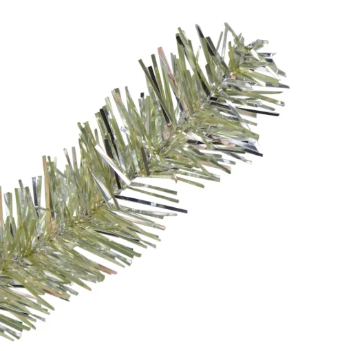 Sale Metallic Platinum Artificial Tinsel Christmas Tree - 7 ft Clear Lights Pre-Lit