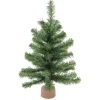 Best Mini Canadian Pine Medium Artificial Christmas Tree with Faux Wood Base - 18" - Unlit Unlit