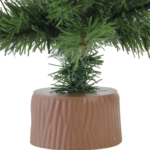 Best Mini Canadian Pine Medium Artificial Christmas Tree with Faux Wood Base - 18" - Unlit Unlit